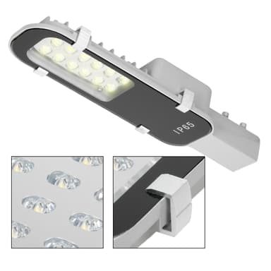 ECD Germany 5 x LED gadebelysning 12W - Varm hvid 3000K - 960 Lumen - 220-240 -