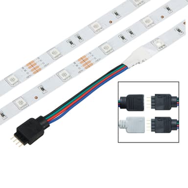 1500cm 15m SMD LED STRIP STRIP RGB 5050 + FJERNBETJENING + STRØMFORSYNING ECD
