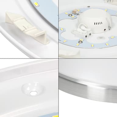 ECD Germany loftslampe LED hvid - 5 stk loftslampe runde Ø300 mm - 12W 220-240V