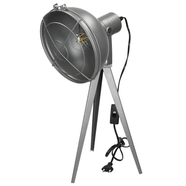 Bordlampe Ø 20,5 cm E27 fatning mørkegrå lavet af metal vintage / retro