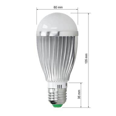 ECD Germany 2 stk E27 LED pære RGB 9W Dimmable AC 220-240V 16 farver til 845