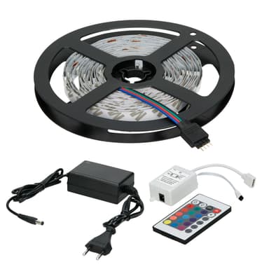 15m SMD LED STRIP RGB 5050 + STRØMFORSYNING ECD | Elgiganten