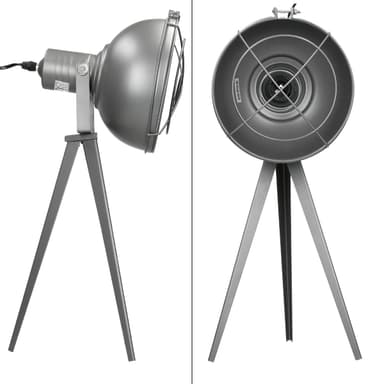 Bordlampe Ø 20,5 cm E27 fatning mørkegrå lavet af metal vintage / retro