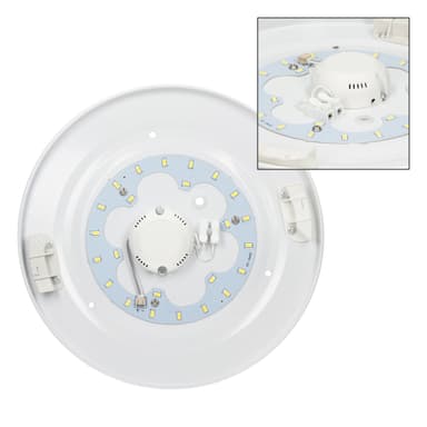 ECD Germany loftslampe LED hvid - 5 stk loftslampe runde Ø300 mm - 12W 220-240V