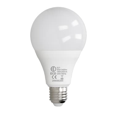 E27 LED pære lampe pærer pærer 18W varm hvid 5 stk