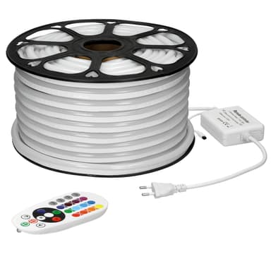ECD Germany Neon LED Strip RGB 10m dæmpbar - SMD 5050 - 60 LEDs / m - 9W / m -