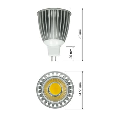 ECD Germany 8-Pack MR16 COB Spot 9W - erstatter 60W halogenlampe - - 500 Lumen