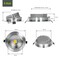 ECD Germany 20-pack LED forsænket lys COB 9W 230V - sølv - aluminium - Ø 135 mm