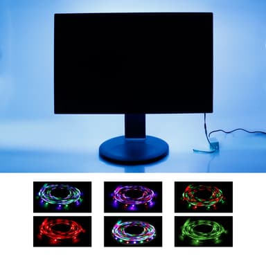 1500cm 15m SMD LED STRIP STRIP RGB 5050 + FJERNBETJENING + STRØMFORSYNING ECD