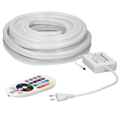 ECD Germany Neon LED Strip RGB 10m dæmpbar - SMD 5050 - 60 LEDs / m - 9W / m -