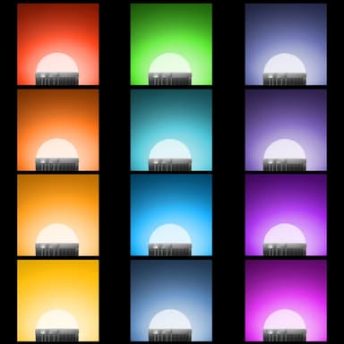 Sæt med 5 5w E27 RGB LED Spot pære dæmpes 24 Nøgle fjernbetjening lampe