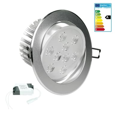 ECD Germany pakke med 20 LED-forsænkede lygter 9W 230V 682 lumen kølig hvid
