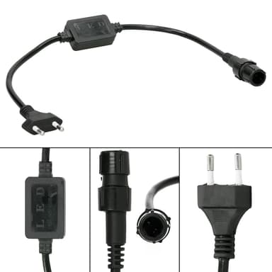 LED lys rør lys rør lyser kæde slange IP44 10m Varm hvid
