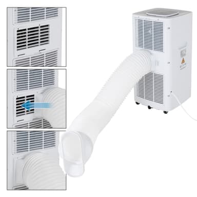 ECD Germany Mobile Air Conditioning 4in1 Air Cooler 5000 BTU 1.5kW, Stille, 3