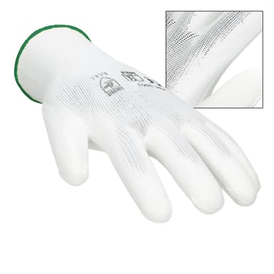 ECD Germany 72 par PU arbejdshandsker, størrelse 11-XXL, farve hvid, mekanik