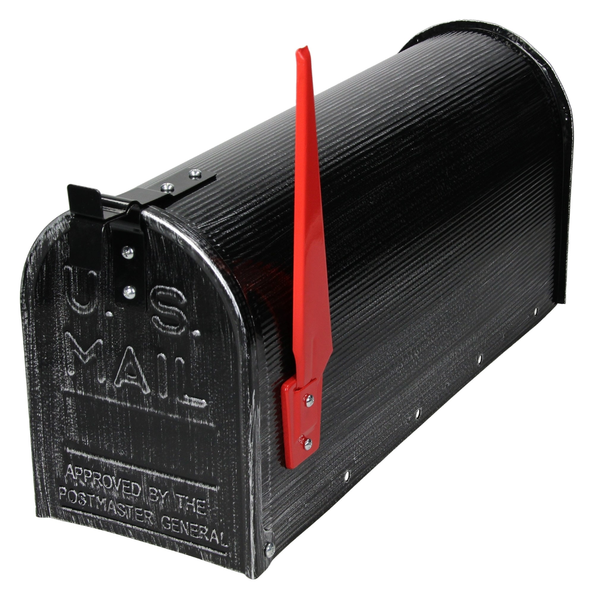 U.S. Postkasse med drejet rødt flag, retro sort, Elgiganten