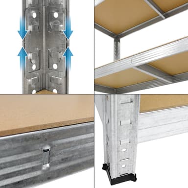 ECD Germany butik hylde Schwerlastregal 160x80x40 cm til 320kg belastning