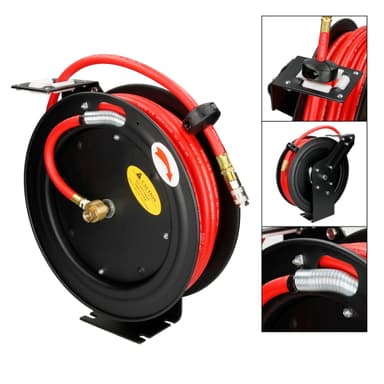 ECD Tyskland Automatisk professionel trykluftslange med rulle - 3/8 """"- 15m -