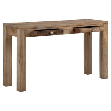 WOMO-DESIGN konsol bord med 2 skuffer 76x132x40 cm, naturlige, unikke,