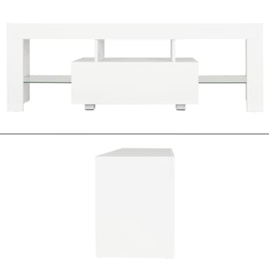 ML-Design Moderne TV Lowboard TV-stativ med LED Beleuchting for tv, 130x49x45cm,
