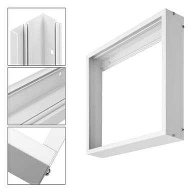 ECD Germany Dæmpbar LED-loftslampe 30x30 cm med ramme 12W varm hvid 3000K 738