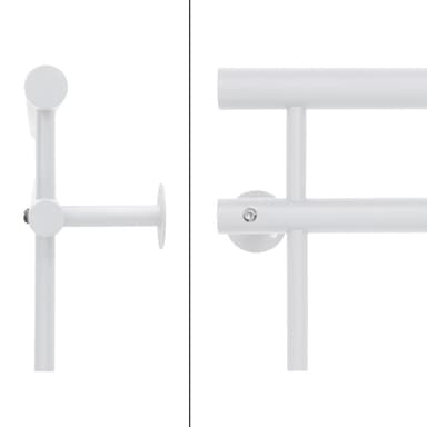 Fransk altan sprosser baluster rækværk 184 x 90 cm Hvid