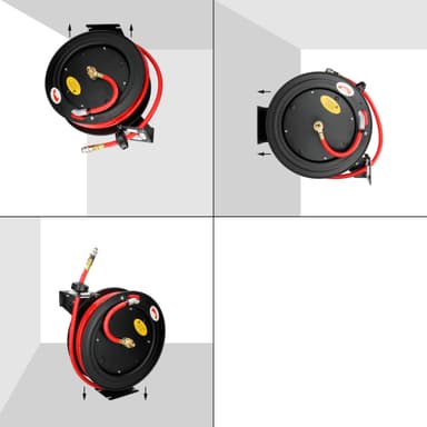 ECD Tyskland Automatisk professionel trykluftslange med rulle - 3/8 """"- 15m -