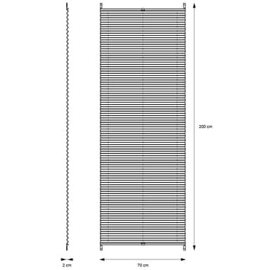 ECD Germany plisségardiner Klemmfix uden at bore 70x200 cm sort uigennemsigtig