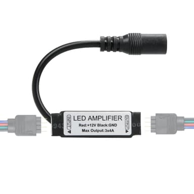 10x 12V FORSTÆRKER 144W FORSTÆRKER TIL RGB LED STRIP 12A REPEATER SILENT STRIPS