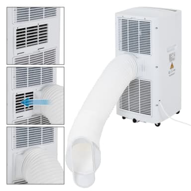 ECD Germany Mobile Air Conditioning 4in1, Luftkøler 7000 BTU 2kW, Stille, 3