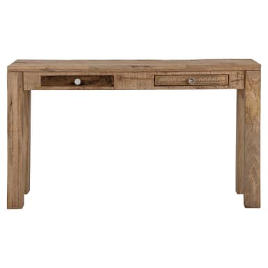 WOMO-DESIGN konsol bord med 2 skuffer 76x132x40 cm, naturlige, unikke,