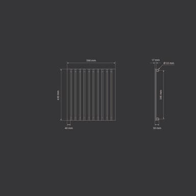 ECD Germany Stella panelradiatorer Horisontale 630 x 590 mm - Chrome -