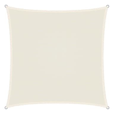Markise solsejl beskyttelse sejl skygge 3,6x3,6 m Cream 100% HDPE