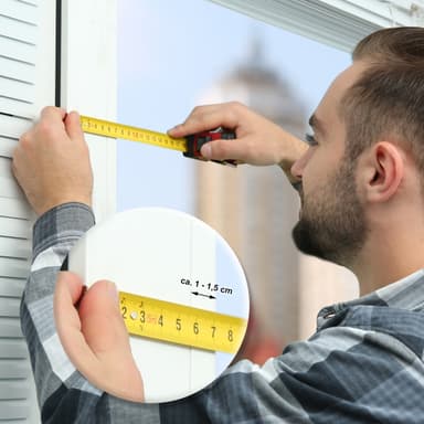 ECD Germany Aluminium blinds 40 x 130 cm - Hvid - aluminium finner - visuelle,