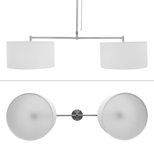 Hængende lampe pendel vedhæng lys loftslampe lysekrone lampe 2x E27