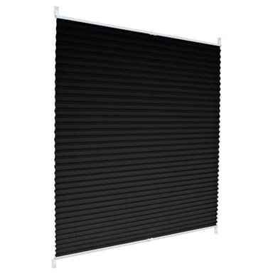 ECD Germany plisségardin Klemmfix uden at bore 65x200 cm sort uigennemsigtig sol