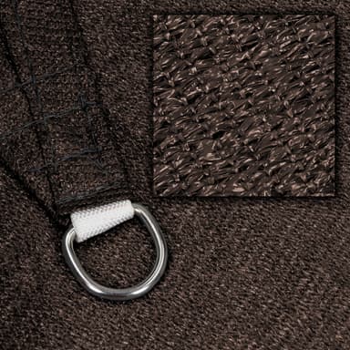 Markise solbeskyttelse skygge sejl skygge 5 x 5 m Brun 100% HDPE