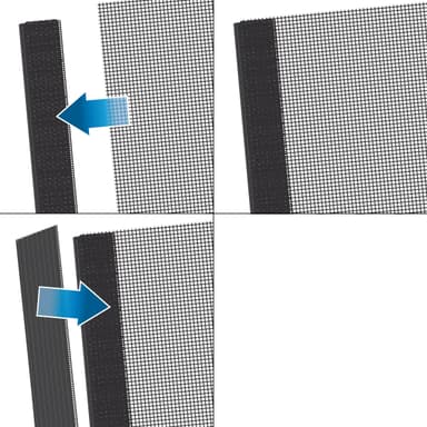 Insektnet velcrolukning tape tape 5mx10mm Sort