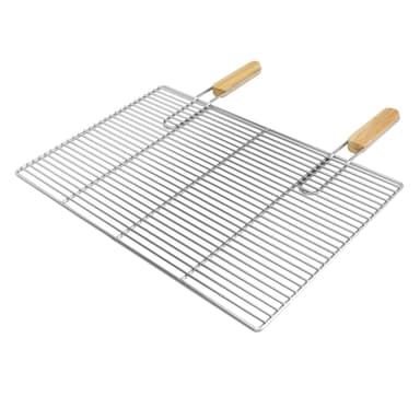 Grill rustfrit stål grill rist med aftagelige håndtag 60 x 40 cm