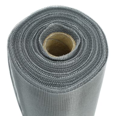 ECD Germany fluenet stof 1,5x15 m høj kvalitet glasfiber, grå, UV-bestandig,