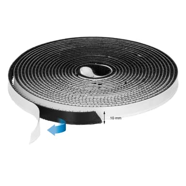 Insektnet velcrolukning tape tape 5mx10mm Sort