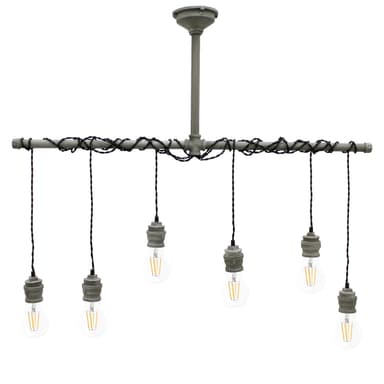 Hængelampe 120 cm lavet af metal cm E27 6 flammer