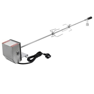 ECD Germany grillspydssæt 120cm med 2x kødnål og rustfri stålmotor 2 o / min -