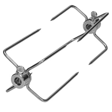 ECD Germany grillspydssæt 120cm med 2x kødnål og rustfri stålmotor 2 o / min -