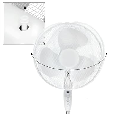 ECD Germany stående blæser med fjernbetjening 45W Ø43cm - lydsvag, 3