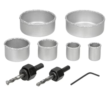 Tile bore diamant bore bore bore bit dåser keramiske fliser Set 9tlg.
