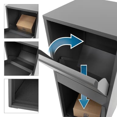 ML-Design Parcel Letterbox lavet af galvaniseret stål i antracit, 41x103x38 cm,