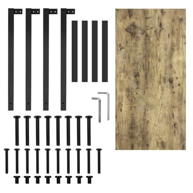 ML-Design skrivebord med et moderne design, 120x60x75 cm, Naturlig Sort,