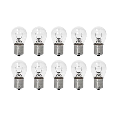10 x pærer klare 12V / 21W Ba15s hvid bremselys blinklys pære lampe