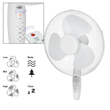ECD Germany stående blæser med fjernbetjening 45W Ø43cm - lydsvag, 3